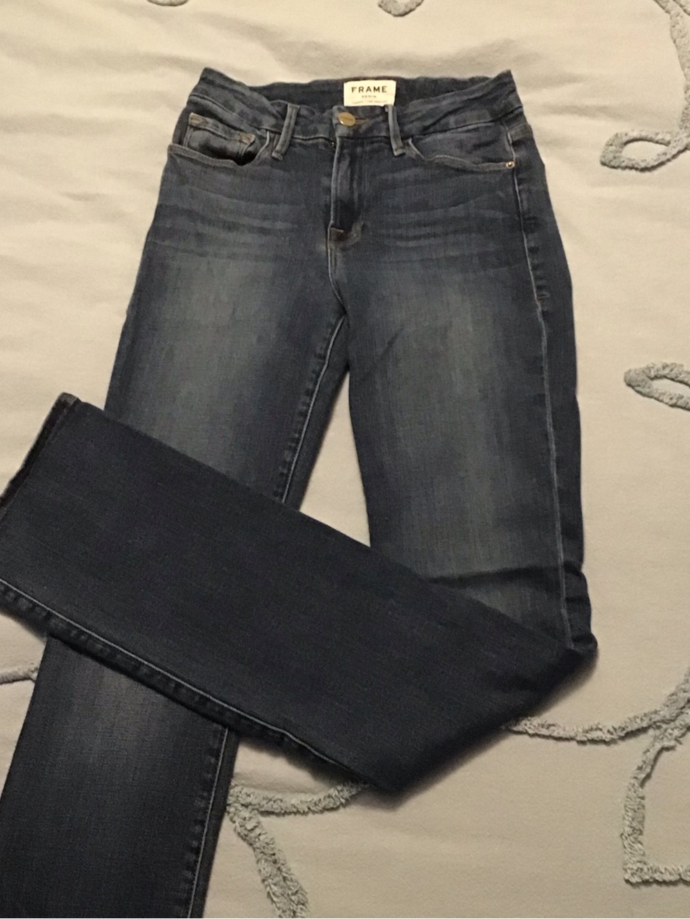 Frame Jeans Le Mini Boot. Bootcut, Medium Wash, Size 25W x 32”L